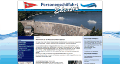 Desktop Screenshot of personenschifffahrt.edersee.com