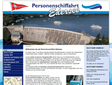 Tablet Screenshot of personenschifffahrt.edersee.com